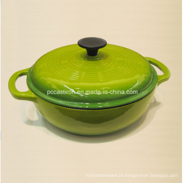 Esmalte Ferro Fundido Cookware Fabricante De China Tamanho 25X8cm